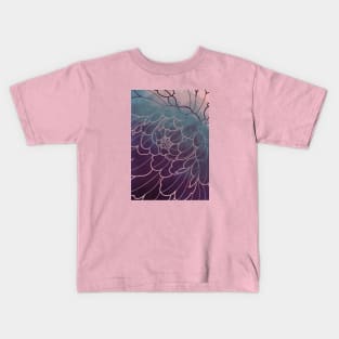 dark peony flower Kids T-Shirt